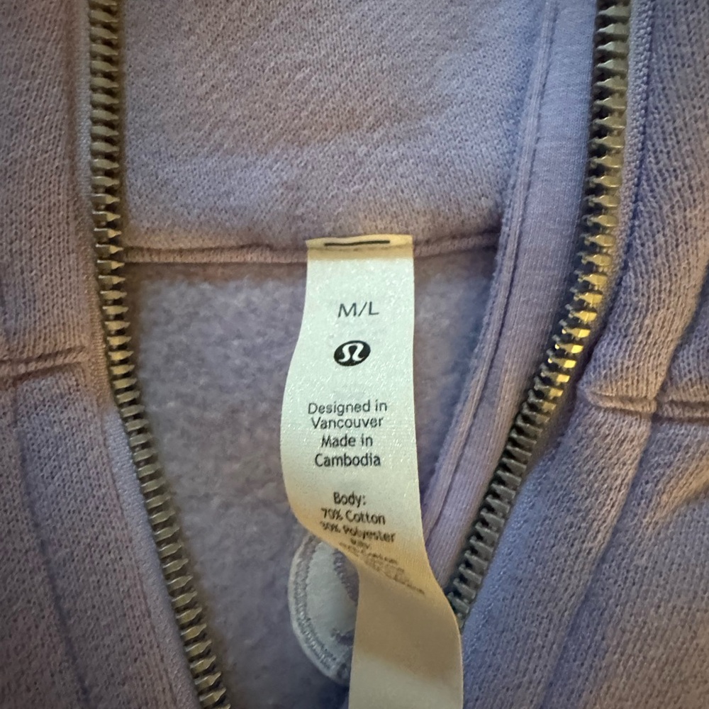 lululemon athletica Purple funnel neck zip up. - Picture 3 of 5